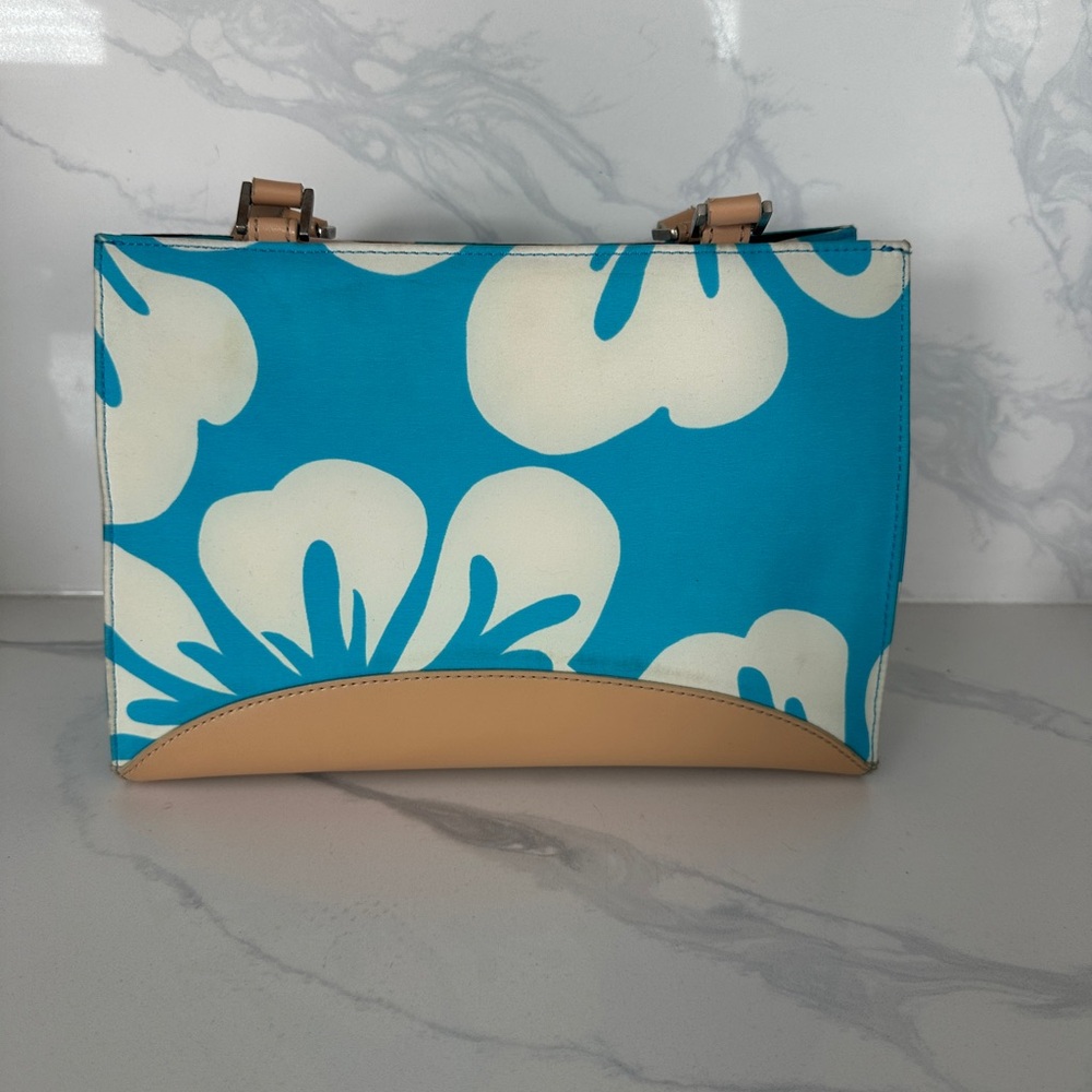 Floral Blue and Cream Women's Bag